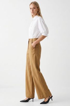Exquise Exquise Sienna High Waisted Wide Leg Linen Pants