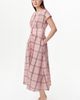 Exquise Exquise V Neck Sleeveless Midi Dress With Shirred Waist - 1