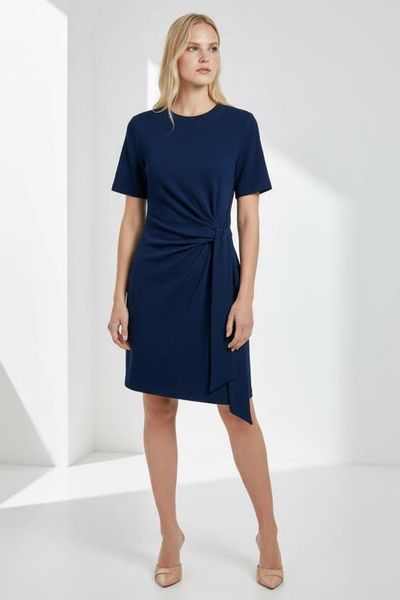 Exquise Exquise Velvet Crew Neck Mini Knit Dress