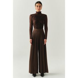 Exquise Exquise Wide Leg Back Pocketed Pants