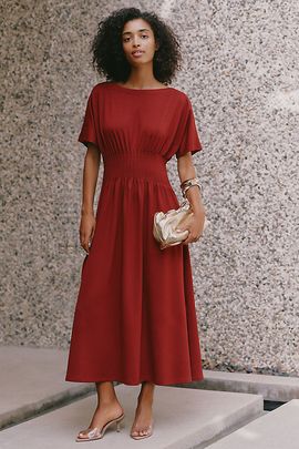Exquise Tobie Boat Neck Shirtdress