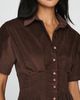 Exquise Tobie Corduroy Mini Shirtdress - 3