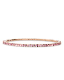 Extensible Extensible 18K Rose Gold Pink Sapphire Stretch Tennis Bracelet