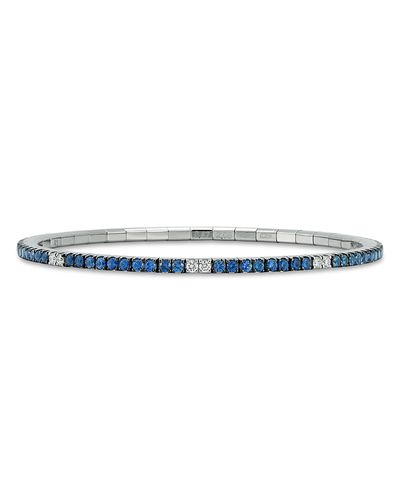 Extensible Extensible 18K White Gold Sapphire & Diamond Stretch Tennis Bracelet