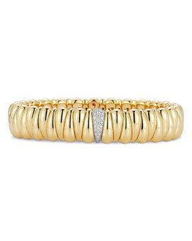 Extensible Roberto Demeglio 18K White & Yellow Artiglio Diamond Stretch Bracelet
