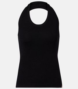 Extreme Cashmere Extreme Cashmere Jerry halterneck cotton and cashmere top