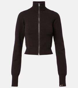 Extreme Cashmere Extreme Cashmere NÂ°302 Lemon cashmere-blend zip-up cardigan