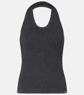 Extreme Cashmere Extreme Cashmere N°409 Jerry halterneck cotton and cashmere top