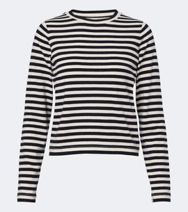 Extreme Cashmere Extreme Cashmere N°451 Lisa striped cotton and cashmere top