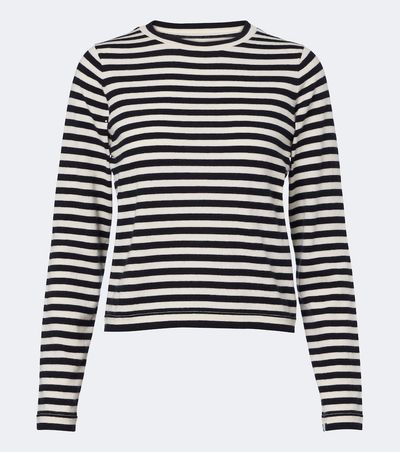 Extreme Cashmere Extreme Cashmere N°451 Lisa striped cotton and cashmere top
