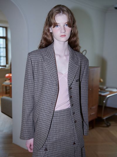EYEYE Ava Wool Button Jacket - Brown