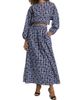 Eywasouls Malibu Women's Jewel Floral/Gingham Cotton A-Line Maxi Skirt - 2