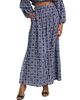 Eywasouls Malibu Women's Jewel Floral/Gingham Cotton A-Line Maxi Skirt - 3