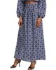 Eywasouls Malibu Women's Jewel Floral/Gingham Cotton A-Line Maxi Skirt - 4