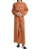 Eywasouls Malibu Women's Pearl Damask Cotton Wide-Leg Pants - 2