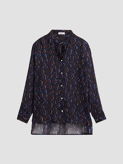 Eywasouls Malibu Women's Phoenix Printed Chiffon Blouse