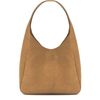 Ezra Arthur Ezra Arthur Phoebe Leather Hobo Nubuck Suede Shoulder Bag