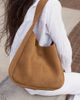 Ezra Arthur Ezra Arthur Phoebe Leather Hobo Nubuck Suede Shoulder Bag - 4