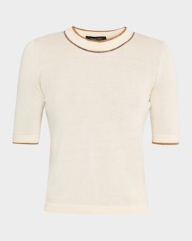 FABIANA FILIPPI Contrast-Trim Cotton Knit Sweater