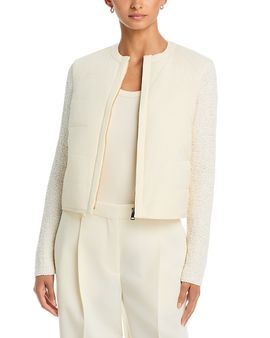 Fabiana Filippi Fabiana Filippi Cropped Tweed Bomber Jacket