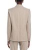 Fabiana Filippi Fabiana Filippi Pinstripe Flannel Double Breasted Blazer with Knot Pin - 3
