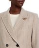 Fabiana Filippi Fabiana Filippi Pinstripe Flannel Double Breasted Blazer with Knot Pin - 5