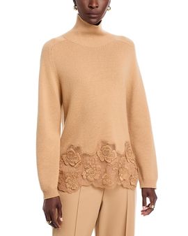 Fabiana Filippi Fabiana Filippi Turtle Neck Lace Trim Sweater