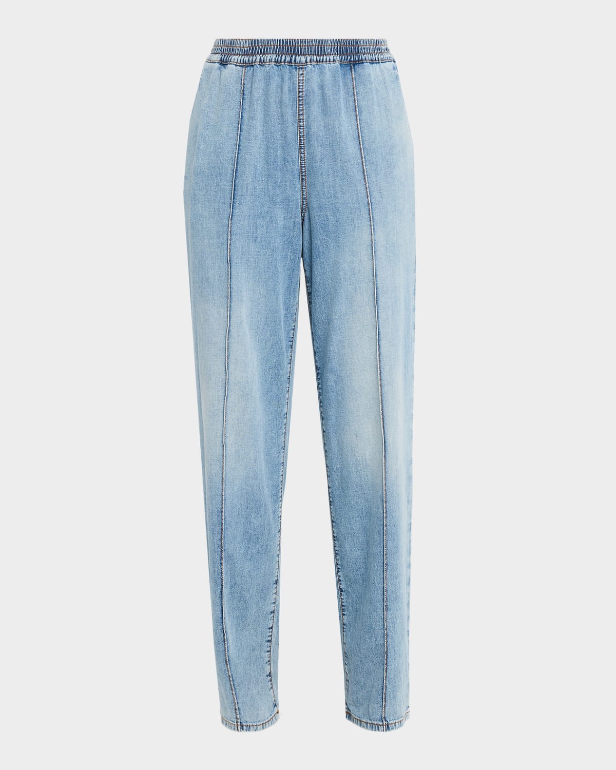 FABIANA FILIPPI Pintuck Cotton Chambray Jogger Trousers