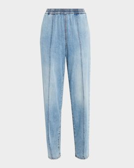 FABIANA FILIPPI Pintuck Cotton Chambray Jogger Trousers