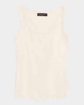 FABIANA FILIPPI Shimmer-Trim Ribbed Jersey Tank Top