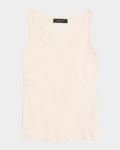 FABIANA FILIPPI Shimmer-Trim Ribbed Jersey Tank Top