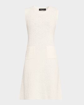 FABIANA FILIPPI Sleeveless Sequin Boucle Knit Dress