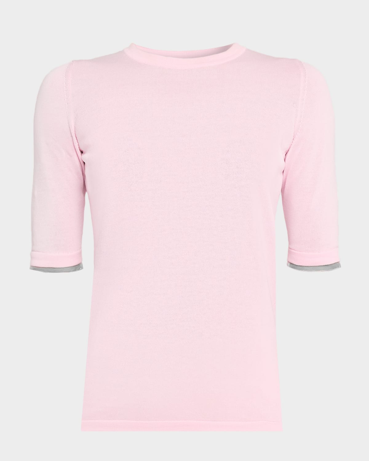 FABIANA FILIPPI Tulle-Trim Cotton Crewneck Sweater