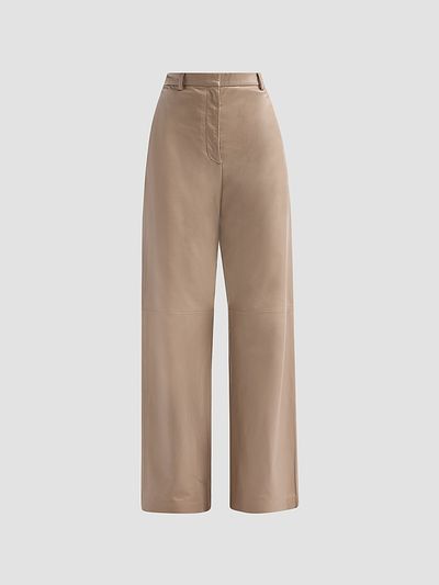 Fabiana Filippi Women's Leather Wide-Leg Pants