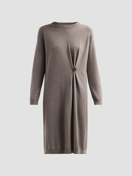 Fabiana Filippi Women's Platinum Knit Pinned Dress