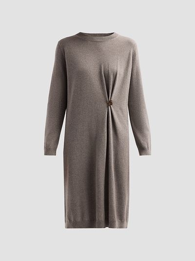 Fabiana Filippi Women's Platinum Knit Pinned Dress