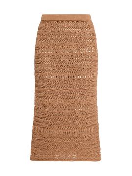Fabiana Filippi Women's Sequined Cotton-Linen Pencil Skirt