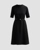 Fabiana Filippi Women's Sequined Virgin Wool-Blend Belted Knee-Length Dress - 6