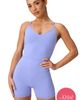 Fabletics Fabletics Women's Booty Scrunch PureLuxe V-Back Jumpsuit 4" - 1