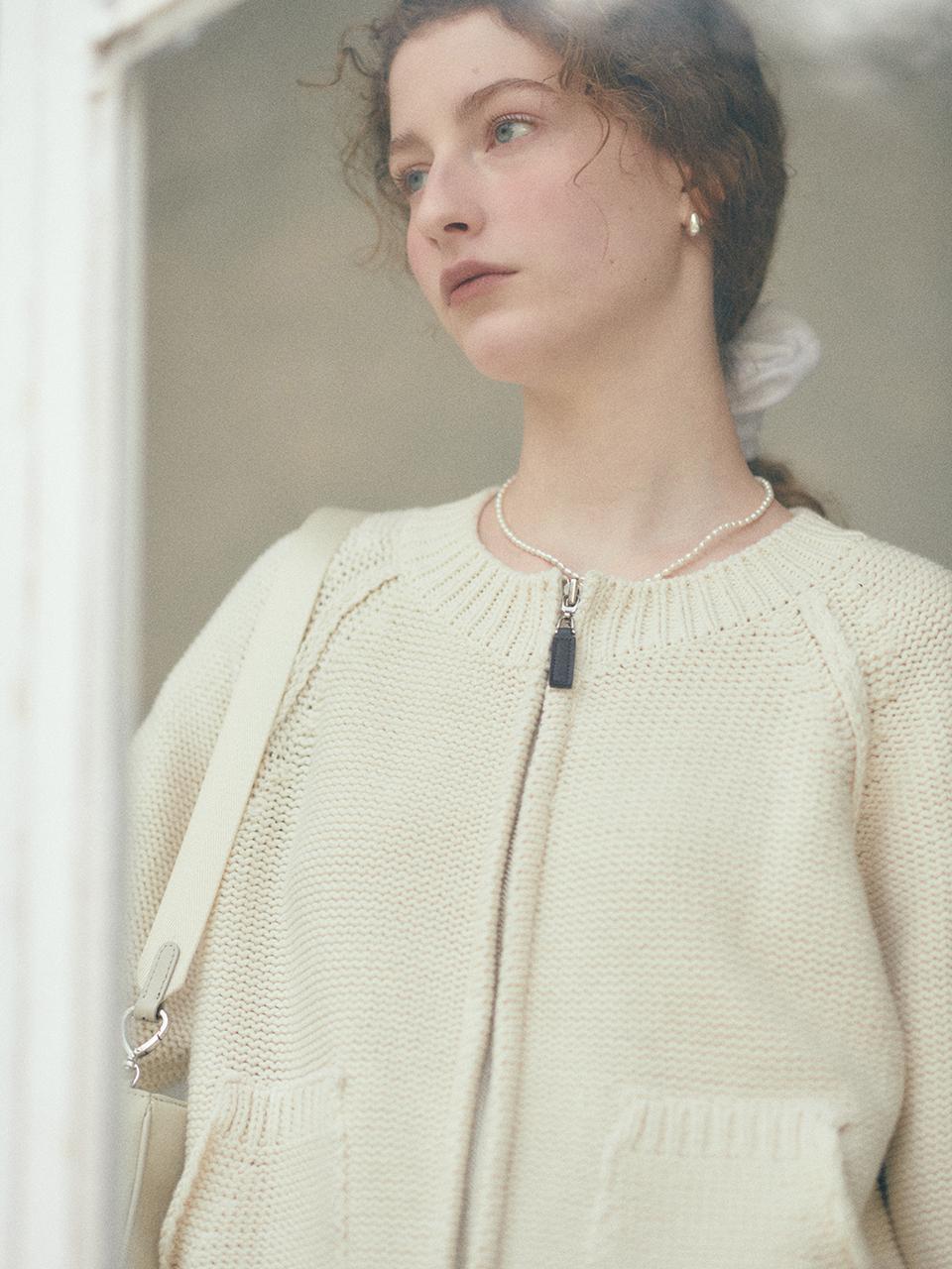 Fabricology Mell Pocket Zip-Up Cardigan