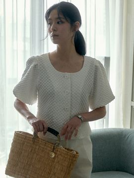Fabricology Puffy Short Blouse_2 Colors