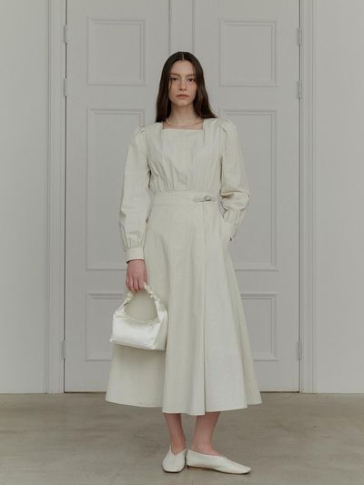 Fabricology Square Neck Flare Dress