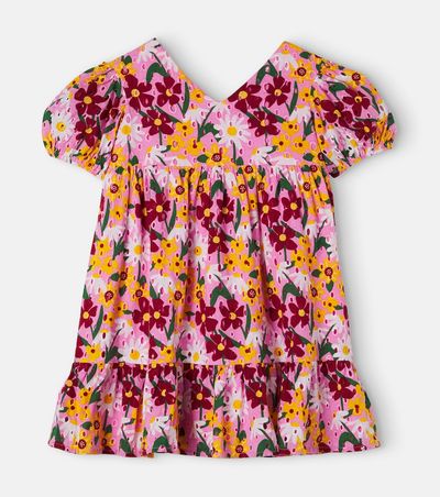 Fabula Fábula Floral ruffled cotton dress