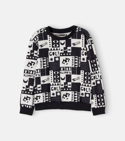 Fabula Fábula Printed cotton-blend fleece sweatshirt