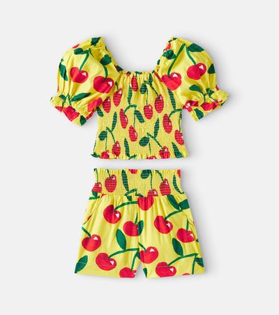 Fabula Fábula Printed cotton top and shorts