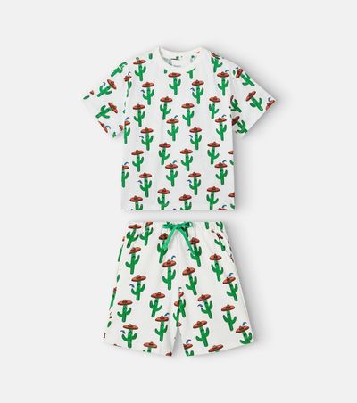 Fabula Fábula Senor Cacto T-shirt and shorts set