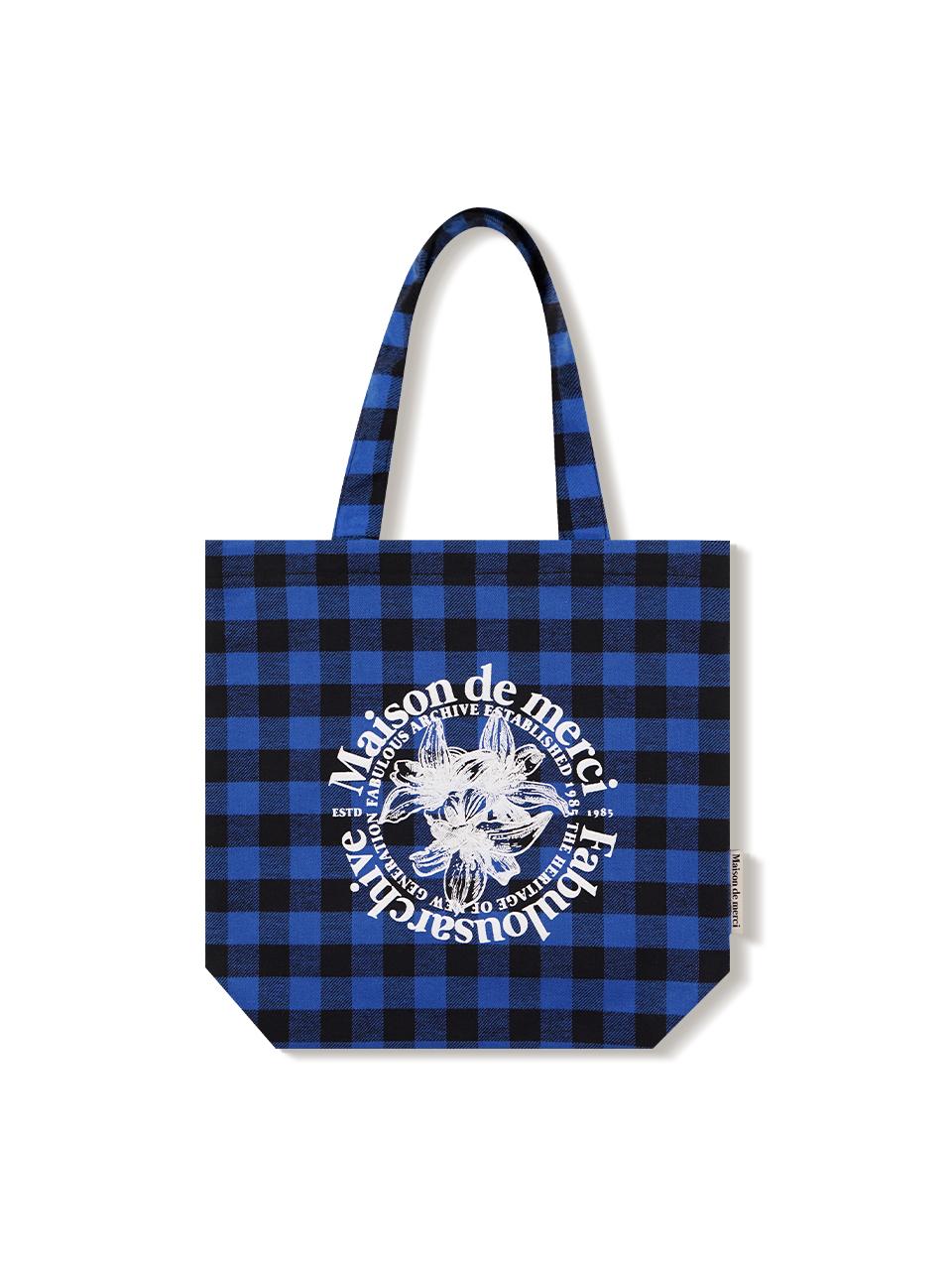 FABULOUS ARCHIVE Check PATTERN Lease Eco Bag Blue (FCE5BG004P)