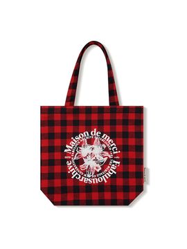 FABULOUS ARCHIVE Check PATTERN Lease Eco Bag Red (FCE5BG004P)
