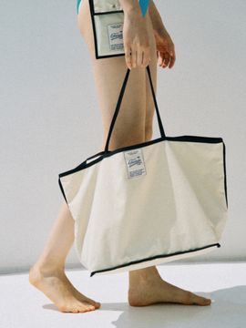 FACADE PATTERN Breeze Shopper Bag_ Ecru