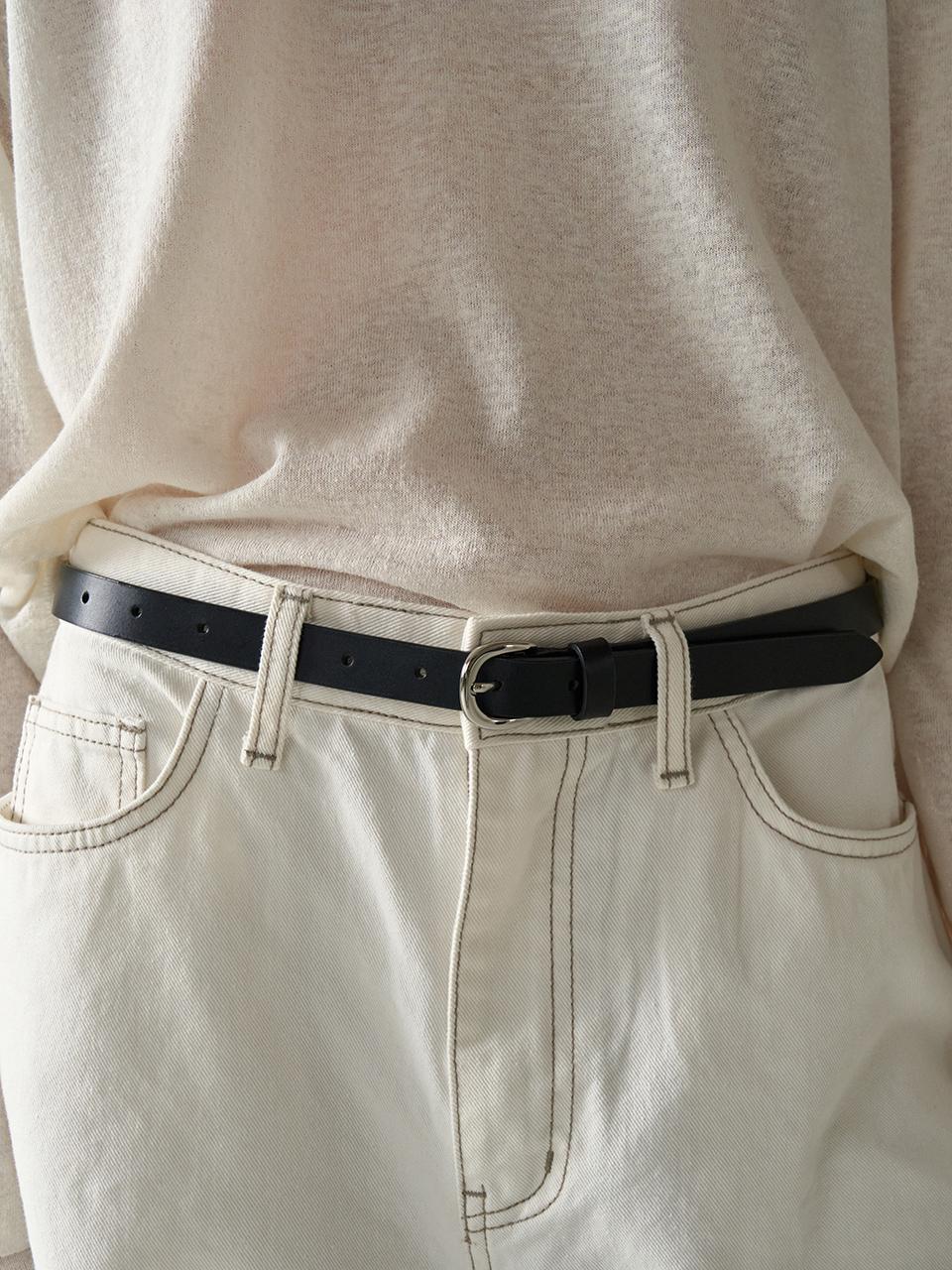 FACADE PATTERN Buttero Slim Leather Belt